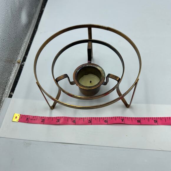 Vintage Inland Carafette Warmer Set Carafe & Warmer Copper 16oz MCM MidCentury - Picture 3 of 9